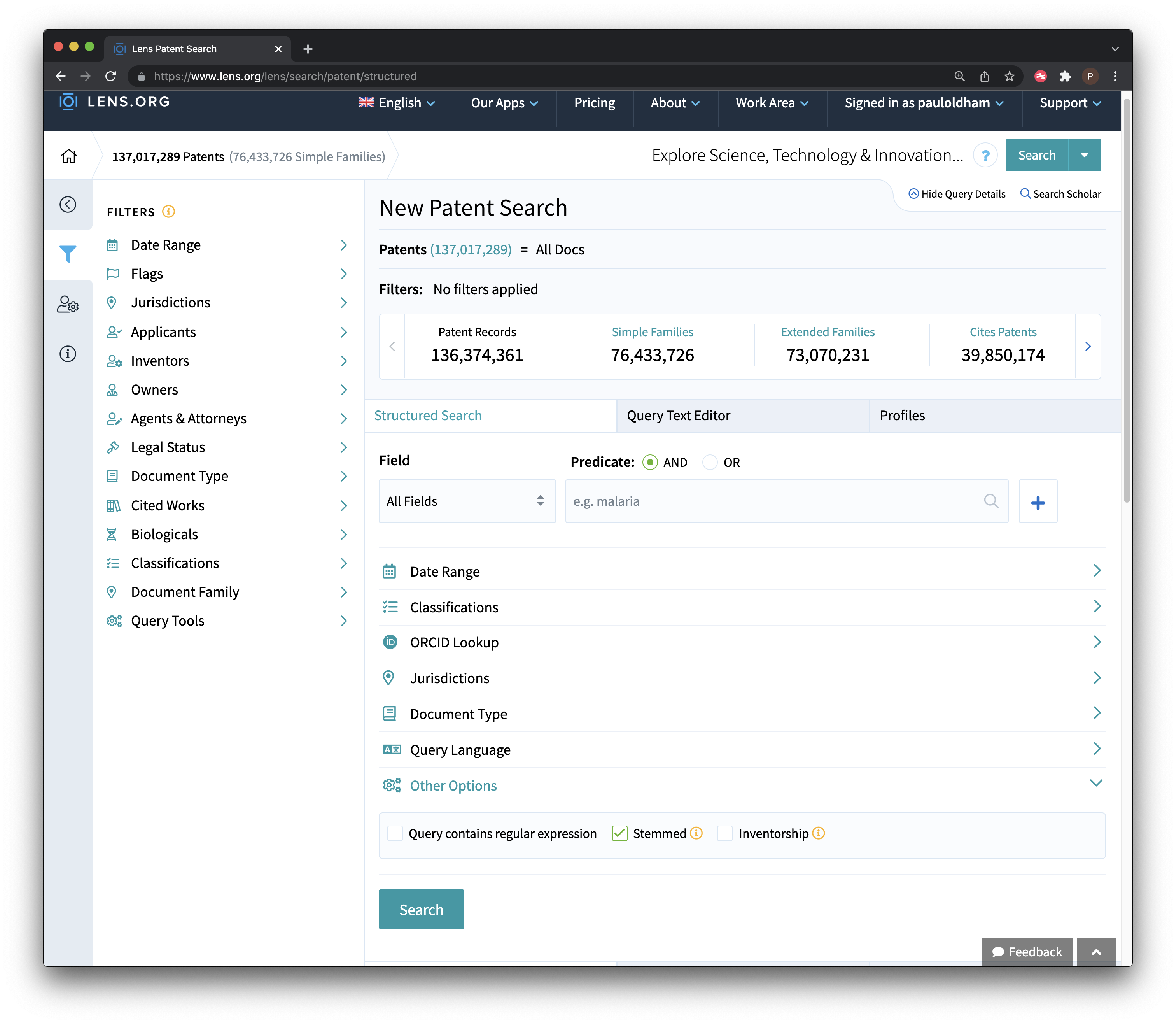 The Lens - Free & Open Patent and Scholarly Search